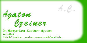 agaton czeiner business card